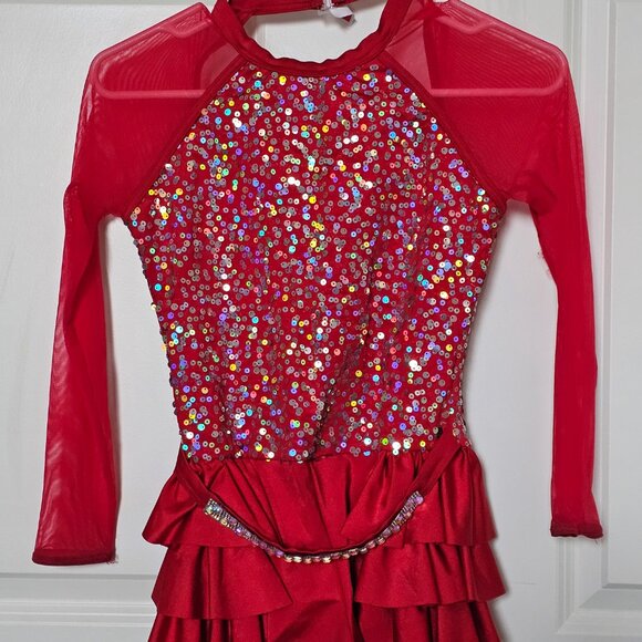 Weissman red dance costume in Large Child - Picture 2 of 2